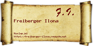 Freiberger Ilona névjegykártya