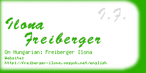 ilona freiberger business card